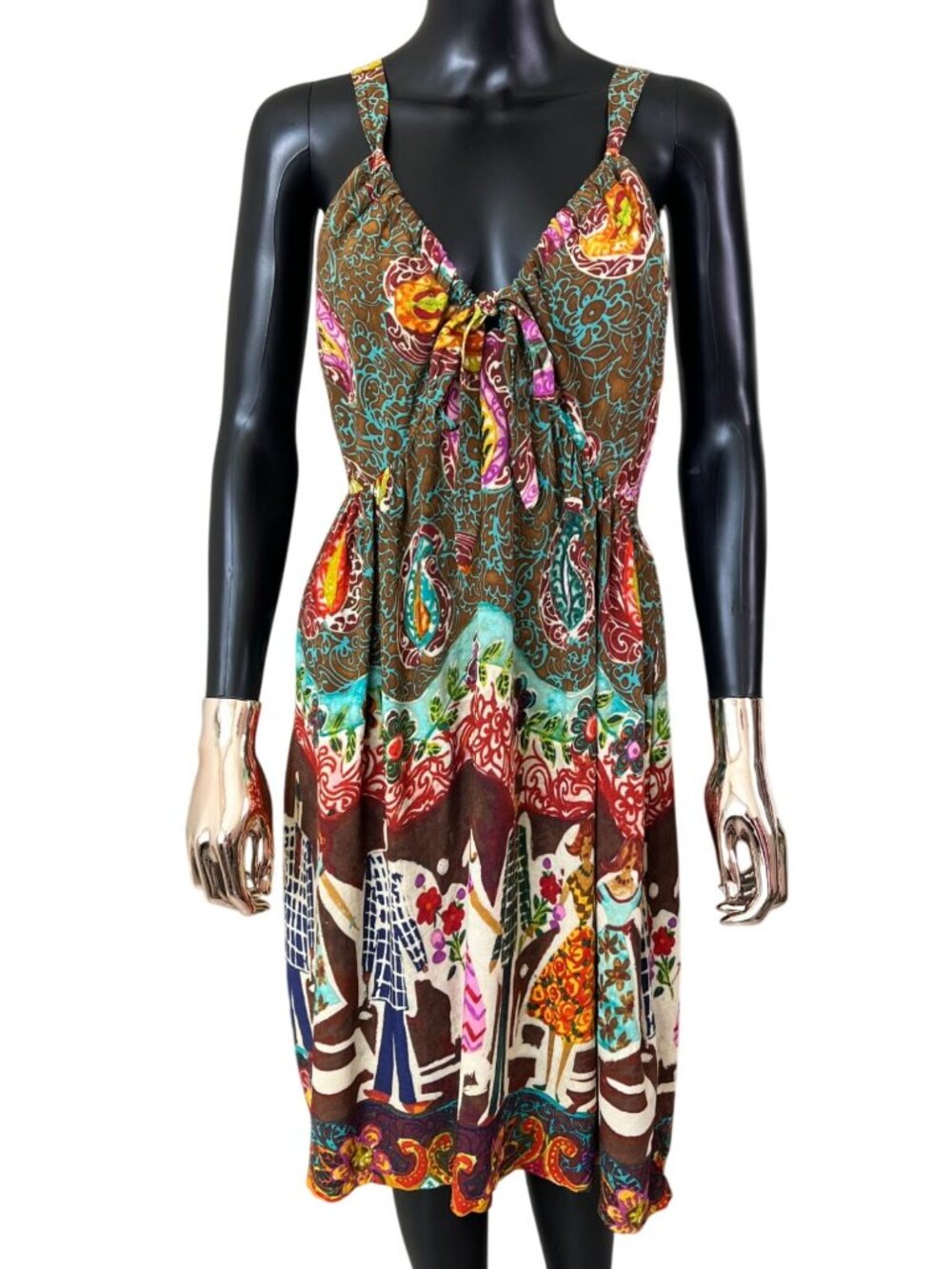 Jams World Jitterbug NWT Dress XL Hawaiian Rayon Tie Front Sundress